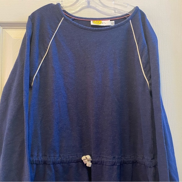 Boden Long Sleeve Gold Trim Skater Dress - Picture 4 of 6